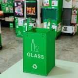 3-in-1 Faltbare M&uuml;lls&auml;cke mit 3 Farben f&uuml;r Abfalltrennung (Papier / Plastik / Glas)