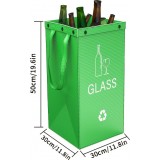 3-in-1 Faltbare M&uuml;lls&auml;cke mit 3 Farben f&uuml;r Abfalltrennung (Papier / Plastik / Glas)