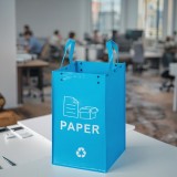 3-in-1 Faltbare M&uuml;lls&auml;cke mit 3 Farben f&uuml;r Abfalltrennung (Papier / Plastik / Glas)