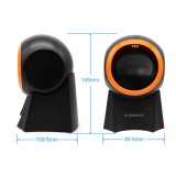 Plug & Play EAN + QR-Codes & Datamatrix Barcode-Scanner (1D/2D) mit USB-A-Kabel - Schwarz