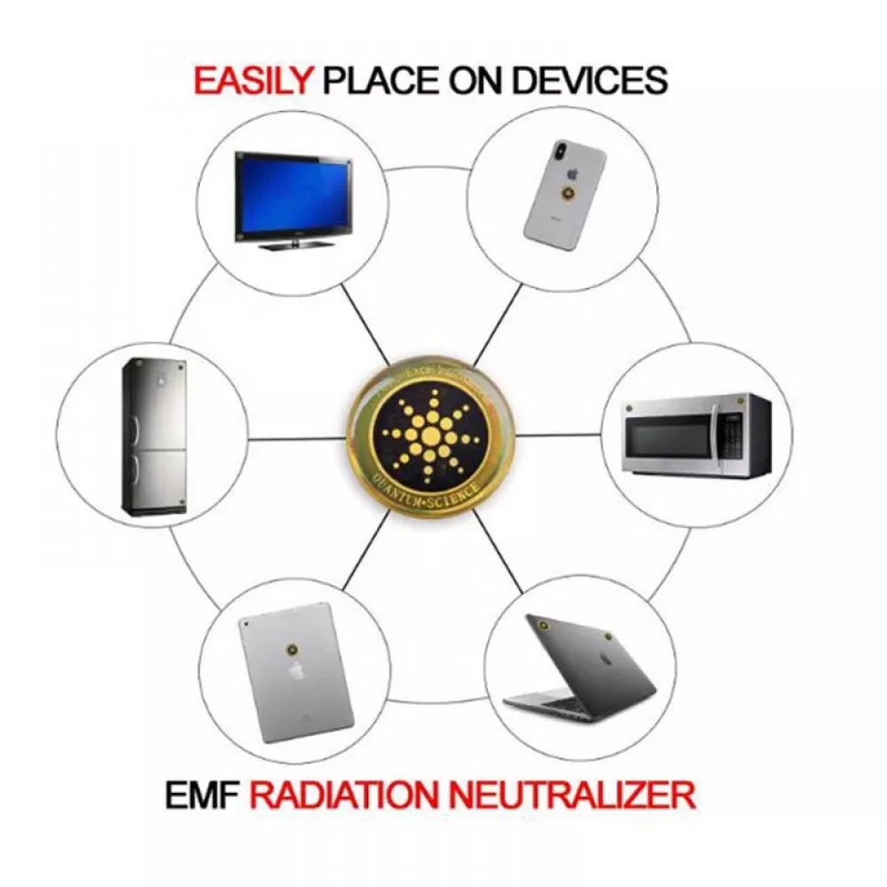 Set aus 6 Pellets selbstklebender Anti-Wellen- und Anti-Strahlen-Patch für das Telefon