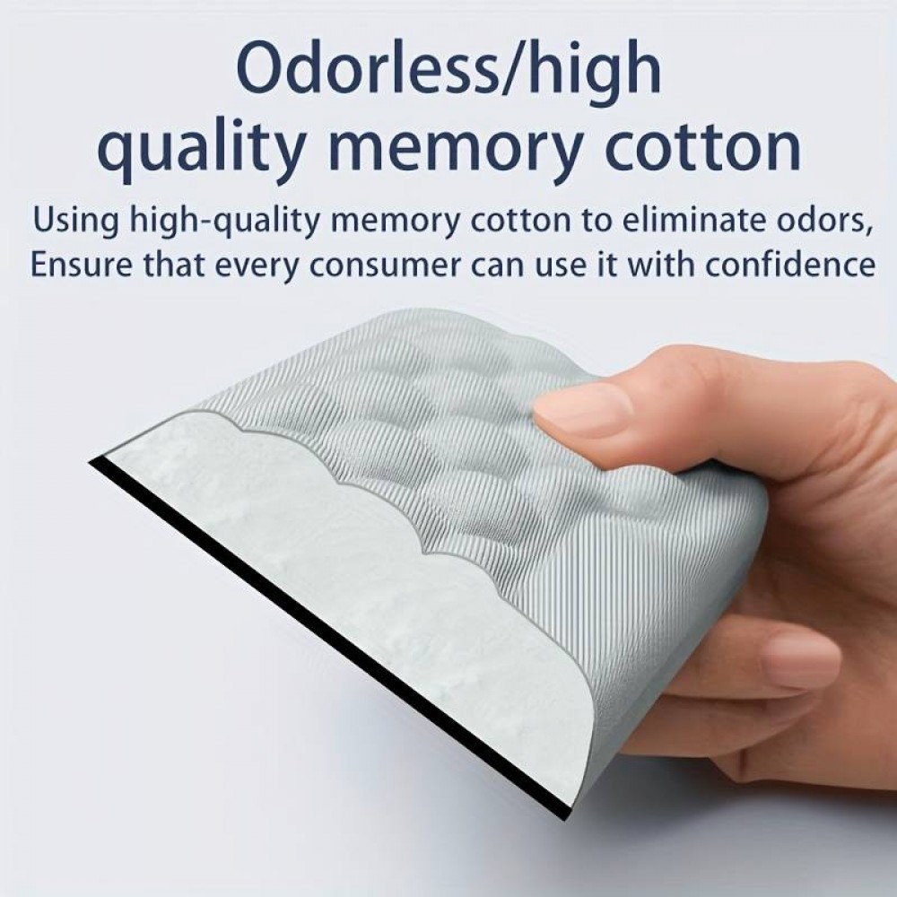 Set Handgelenkauflagen aus ergonomischem, weichem Memory Foam für Tastatur und Maus - Schwarz