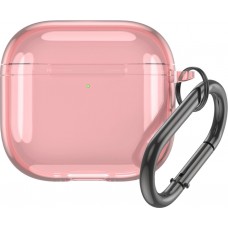 AirPods 4 Case Hülle - Transparentes TPU-Silikon - Rosa