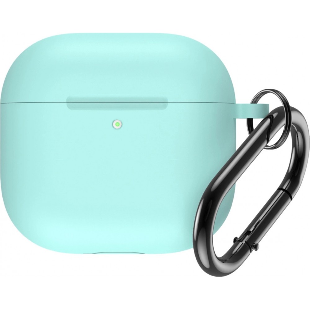 AirPods 4 Case Hülle - Silikonmatte mit Karabiner - Türkis