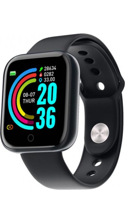 Smart Watch FitPro Y68 - Fitness Tracker Smart Watch Sport inkl. Touchscreen + Sportprogramme - Schwarz