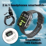 GeiLiVity TWS Ohrhörer Smartwatch Sport Tracker Musikspiel Nachrichtenanzeige USB Aufladung