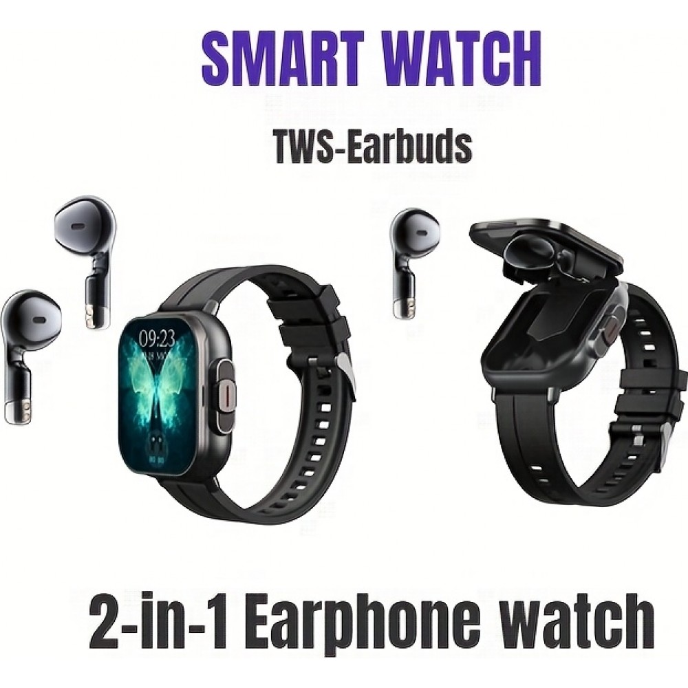 GeiLiVity TWS Ohrhörer Smartwatch Sport Tracker Musikspiel Nachrichtenanzeige USB Aufladung