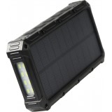 Solar Power Bank Outdoor 36000mAh externe Batterie mit Qi Wireless Charging - Schwarz