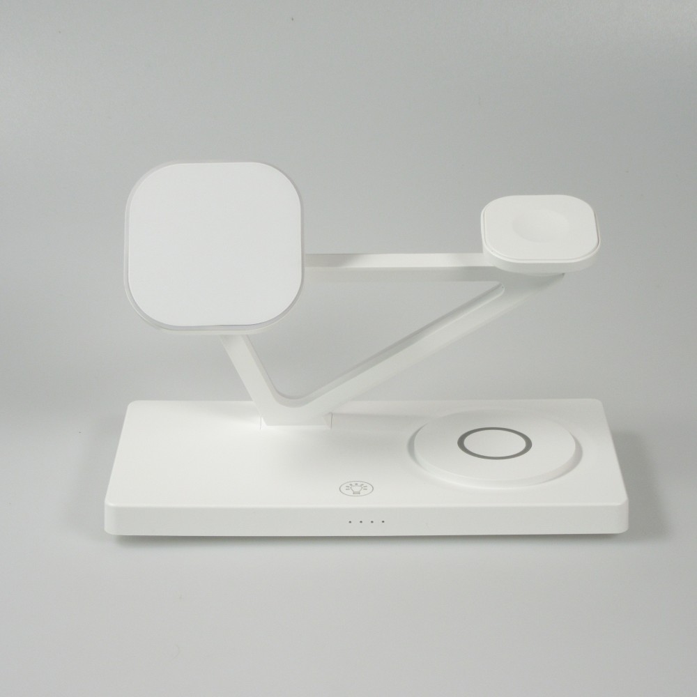 5 in 1 Magnetische Ladestation 15W Wireless Charging mit MagSafe - Touch Control - LED Nachtlicht - Weiss