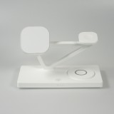 5 in 1 Magnetische Ladestation 15W Wireless Charging mit MagSafe - Touch Control - LED Nachtlicht - Weiss