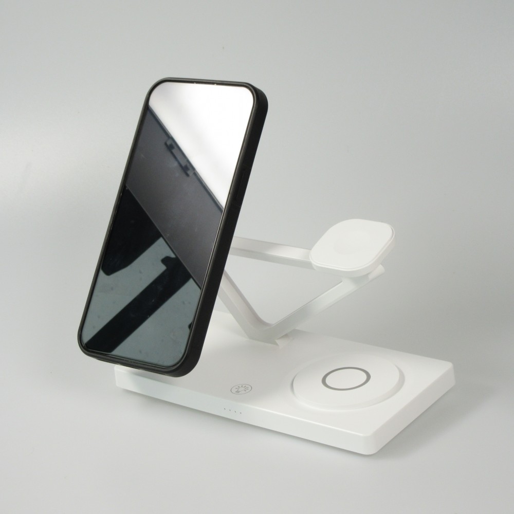 5 in 1 Magnetische Ladestation 15W Wireless Charging mit MagSafe - Touch Control - LED Nachtlicht - Weiss