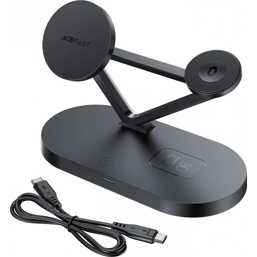 Station de charge sans fil Qi 15W Acefast pour iPhone / Apple Watch / AirPods avec MagSafe - Noir