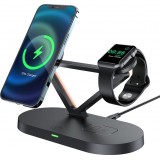 Station de charge sans fil Qi 15W Acefast pour iPhone / Apple Watch / AirPods avec MagSafe - Noir