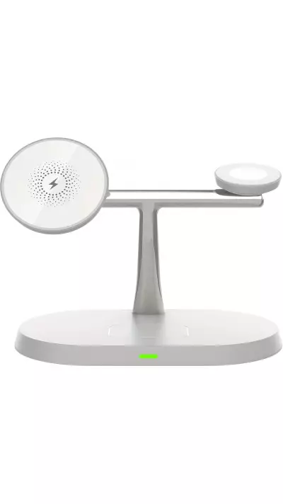 MagSafe 3-in-1 Ovaler Ladeadapter für iPhone und Apple Watch - Weiss