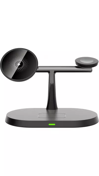 MagSafe 3-in-1 Ovaler Ladegerät für iPhone und Apple Watch - Schwarz