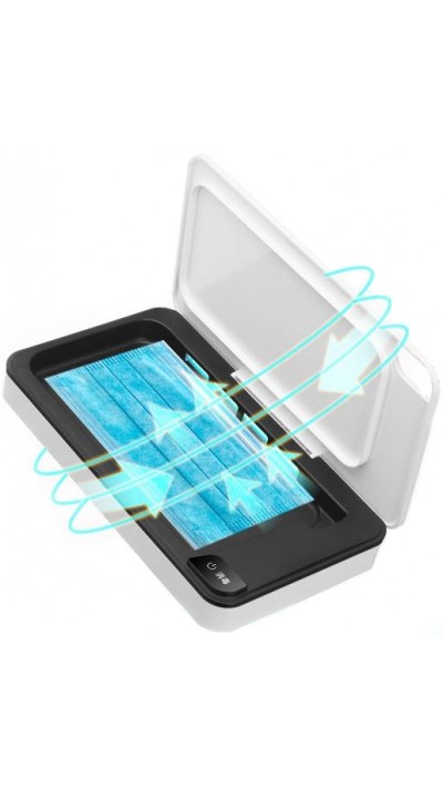 UV-Sterilisations Box für Masken / Brieftaschen / Smartphones mit Wireless Charging