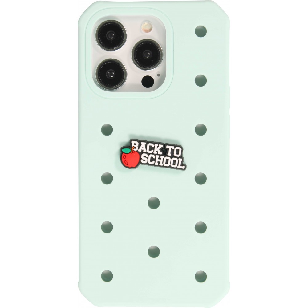 3D-Schmuck Charm für Silikonhülle mit Löcher im Crocs-Stil - Back To School
