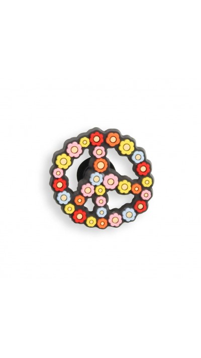 3D-Schmuck Charm für Silikonhülle mit Löcher im Crocs-Stil - Peace Sign Flowers