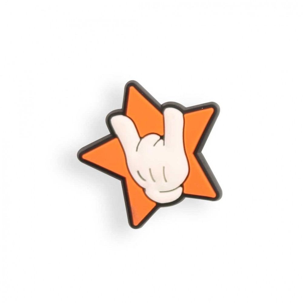 3D-Schmuck Charm für Silikonhülle mit Löcher im Crocs-Stil - Rockstar Hands