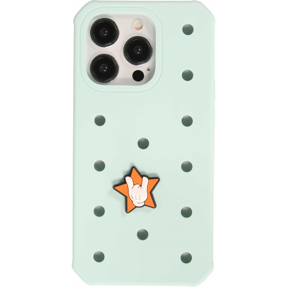 3D-Schmuck Charm für Silikonhülle mit Löcher im Crocs-Stil - Rockstar Hands
