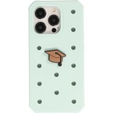 3D-Schmuck Charm für Silikonhülle mit Löcher im Crocs-Stil - Student College Hat