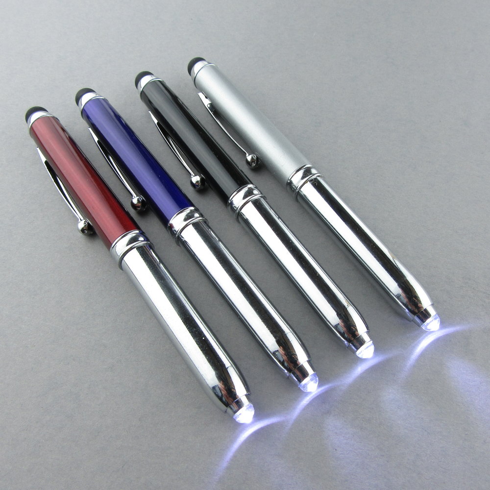 Universal präzisions Stylus - Touch-Pen für Touchscreens inkl. Kugelschreiber & LED 3 in 1
