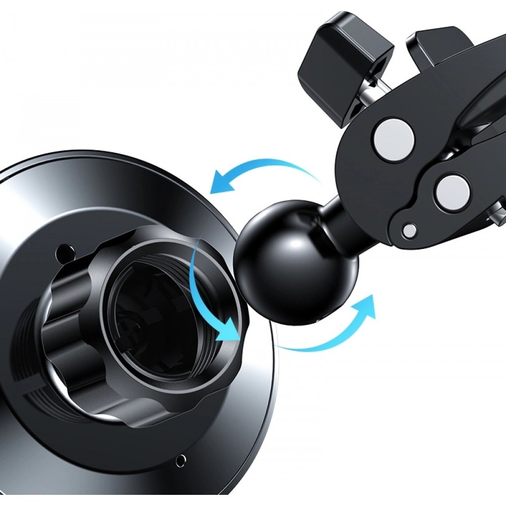 Joyroom Auto Magnetischer Halter Qi Drahtlos Induktiver Ladegerät 15W MagSafe Kompatibel für iPhone JR-ZS240 - Schwarz