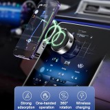 Magnetischer 360° Drehbarer Handyhalter für Auto Spiegel Glatte Oberflächen kompatibel mit MagSafe - Schwarz