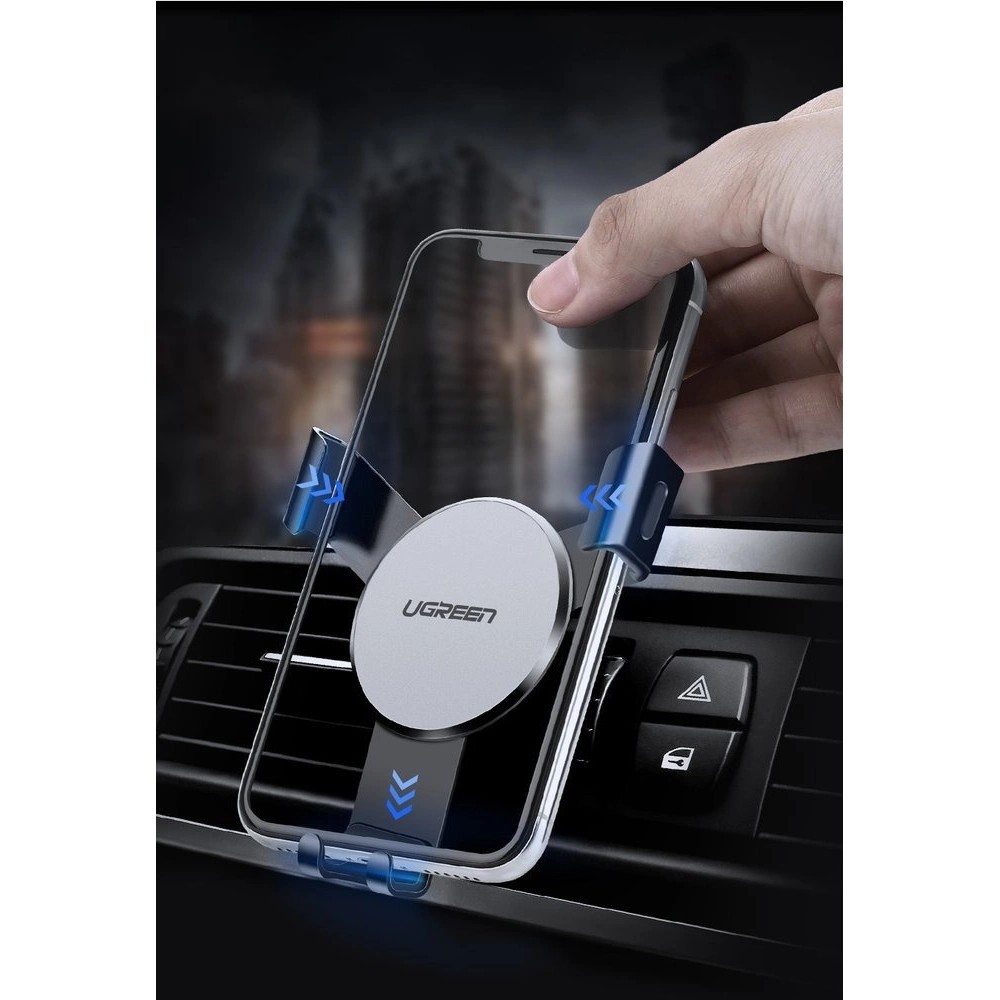 Ugreen LP130 40907 Gravity Smartphone Halterung Auto Lüftungsschlitz - Silber