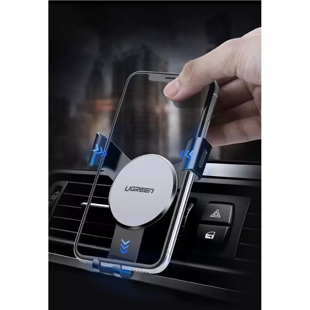 Ugreen LP130 40907 Gravity Smartphone Halterung Auto Lüftungsschlitz - Silber