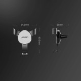 Ugreen LP130 40907 Gravity Smartphone Halterung Auto Lüftungsschlitz - Silber