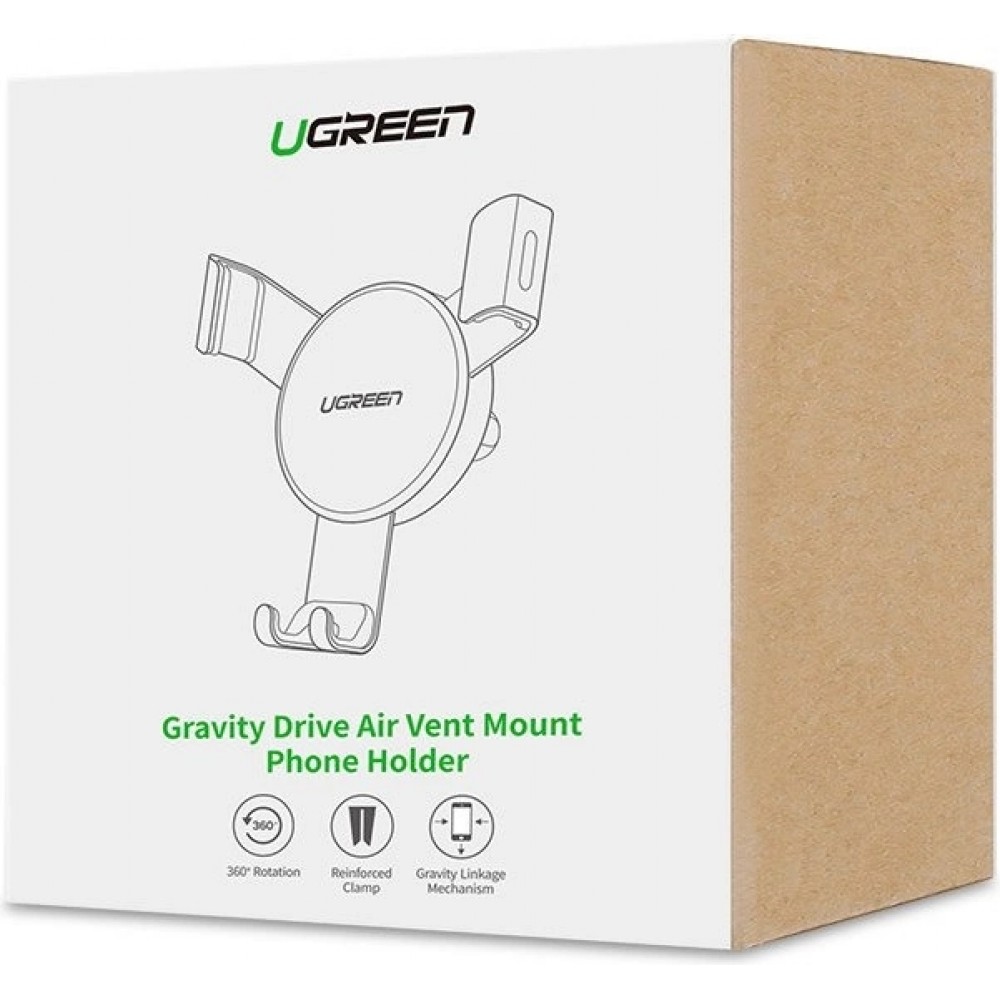 Ugreen LP130 40907 Gravity Smartphone Halterung Auto Lüftungsschlitz - Silber