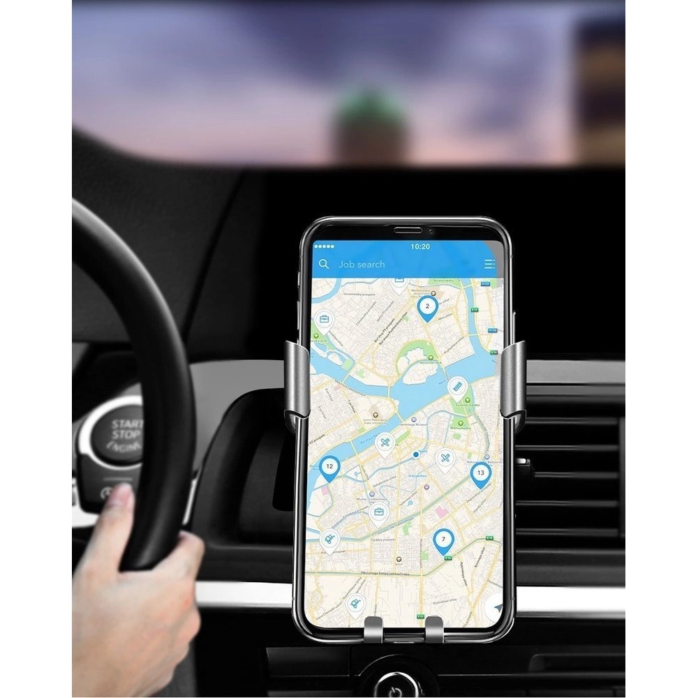 Ugreen LP130 40907 Gravity Smartphone Halterung Auto Lüftungsschlitz - Silber