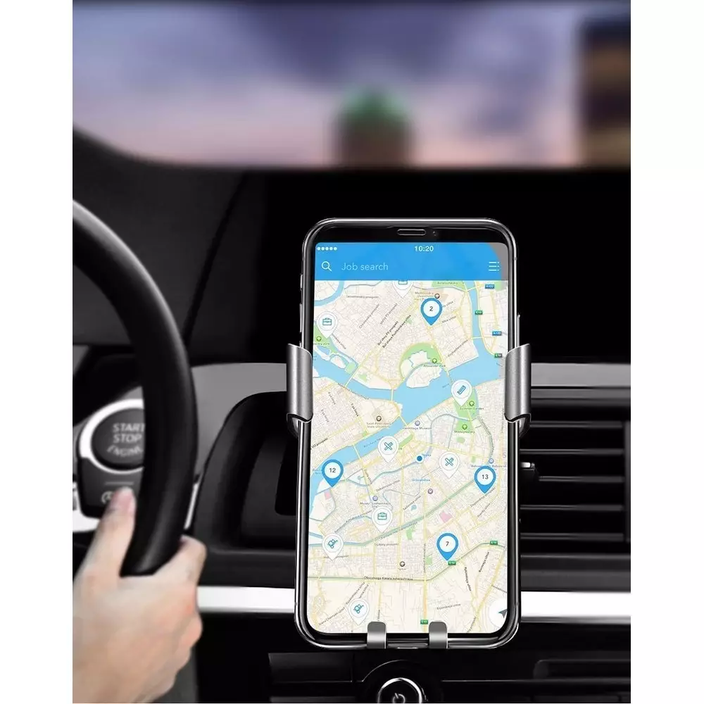 Ugreen LP130 40907 Gravity Smartphone Halterung Auto Lüftungsschlitz - Silber