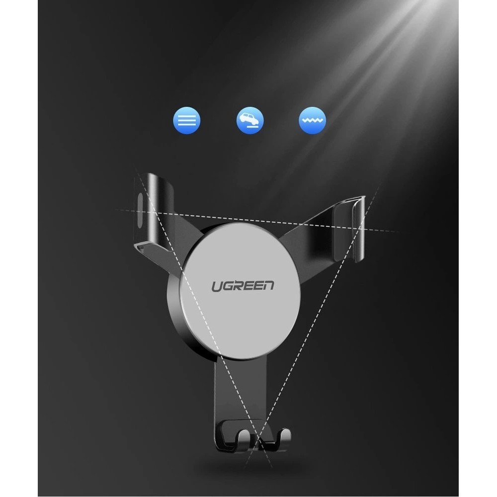 Ugreen LP130 40907 Gravity Smartphone Halterung Auto Lüftungsschlitz - Silber