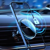 Joyroom Auto-Handyhalter mit Qi 15W Induktiv-Ladegerät, USB-C, MagSafe-kompatibel für Lüftung - Schwarz