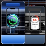 Joyroom Auto-Handyhalter mit Qi 15W Induktiv-Ladegerät, USB-C, MagSafe-kompatibel für Lüftung - Schwarz