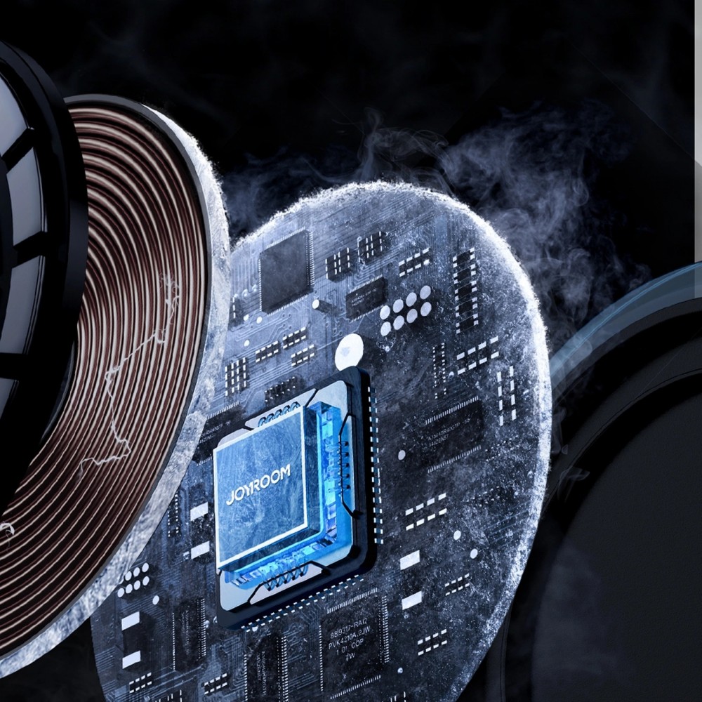 Joyroom Auto-Handyhalter mit Qi 15W Induktiv-Ladegerät, USB-C, MagSafe-kompatibel für Lüftung - Schwarz