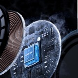 Joyroom Auto-Handyhalter mit Qi 15W Induktiv-Ladegerät, USB-C, MagSafe-kompatibel für Lüftung - Schwarz