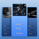 Joyroom Auto-Handyhalter mit Qi 15W Induktiv-Ladegerät, USB-C, MagSafe-kompatibel für Lüftung - Schwarz