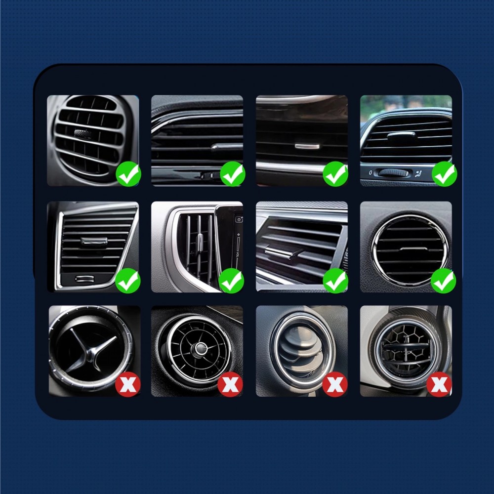 Joyroom Auto-Handyhalter mit Qi 15W Induktiv-Ladegerät, USB-C, MagSafe-kompatibel für Lüftung - Schwarz