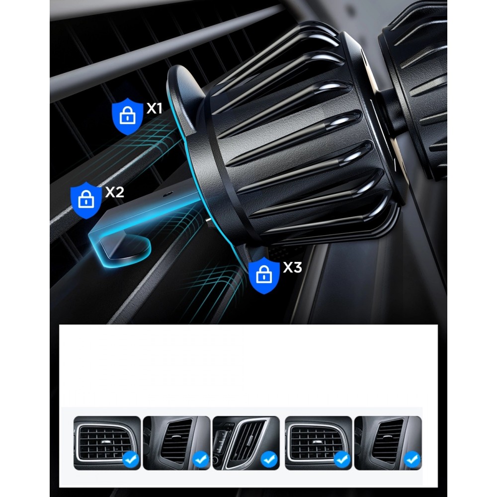 Magnetischer Auto Halter Carbon Look für iPhone mit MagSafe Joyroom JR-ZS355 Handyhalterung Smartphone Halterung - Schwarz