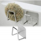 Edelstahl Schwamm- und Geschirrhalter für Spülbecken, Küche & Badezimmer - Silber