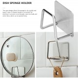 Edelstahl Schwamm- und Geschirrhalter für Spülbecken, Küche & Badezimmer - Silber