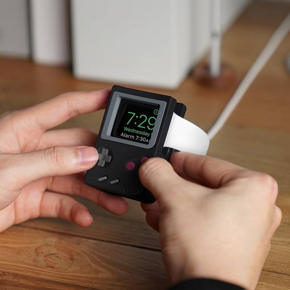 Support Look Game Boy Retro-Spielkonsole zum Aufladen Apple Watch - Grau