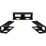 Discreter Laptop-Ständer zur Untertischmontage mit Schrauben (universell, anpassbare Grösse) - Schwarz