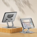 360° verstellbarer Aluminium Tablet- und iPad-Ständer - Silber