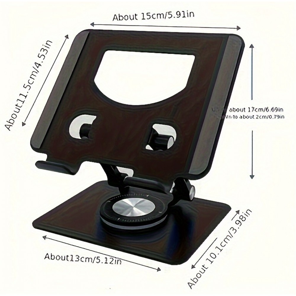 360° verstellbarer Aluminium Tablet- und iPad-Ständer - Silber