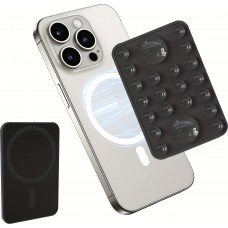 MagSafe Silikon Halterung für iPhone mit Saugnäpfen für glatte Oberflächen - Schwarz