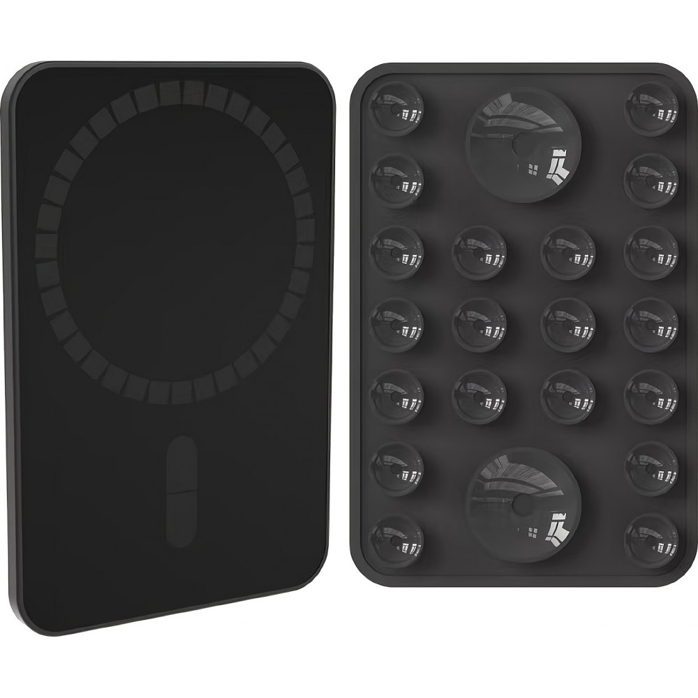 MagSafe Silikon Halterung für iPhone mit Saugnäpfen für glatte Oberflächen - Schwarz